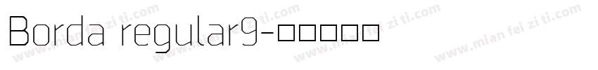 Borda regular9字体转换